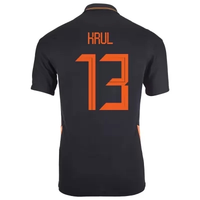 Muži Holandské národné futbalové mužstvo Tim Krul #13 Vonkajší čierna Dresy 2021 Košele Dres