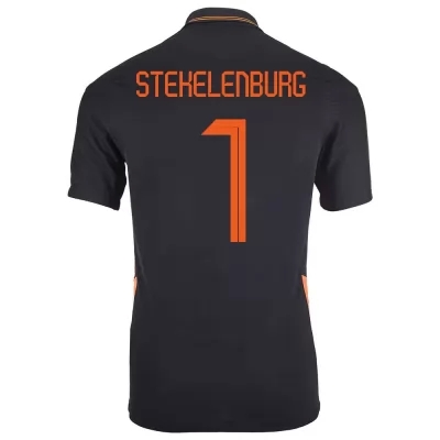 Muži Holandské národné futbalové mužstvo Maarten Stekelenburg #1 Vonkajší čierna Dresy 2021 Košele Dres