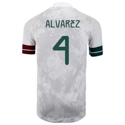 Muži Mexické národné futbalové mužstvo Edson Alvarez #4 Vonkajší Biely čierny Dresy 2021 Košele Dres