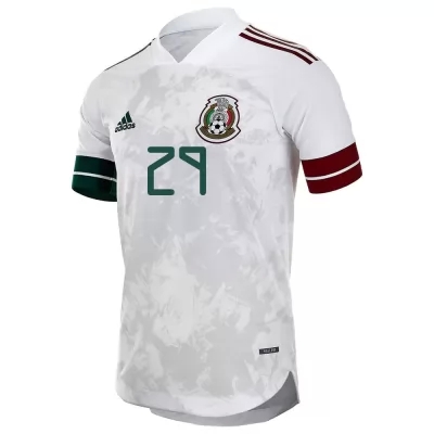 Deti Mexické Národné Futbalové Mužstvo Diego Lainez #29 Vonkajší Biely čierny Dresy 2021 Košele Dres