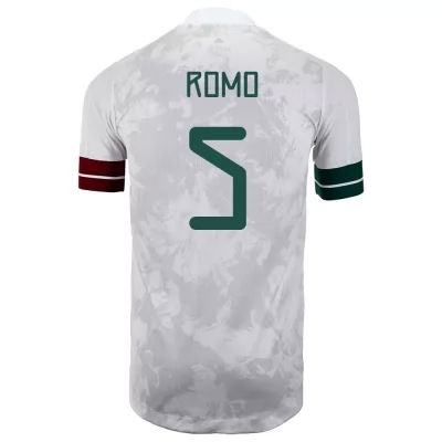 Muži Mexické národné futbalové mužstvo Luis Romo #5 Vonkajší Biely čierny Dresy 2021 Košele Dres