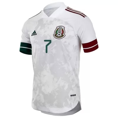 Muži Mexické Národné Futbalové Mužstvo Orbelin Pineda #7 Vonkajší Biely čierny Dresy 2021 Košele Dres