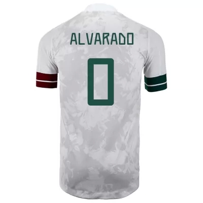 Deti Mexické národné futbalové mužstvo Roberto Alvarado #0 Vonkajší Biely čierny Dresy 2021 Košele Dres