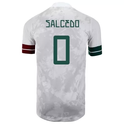 Deti Mexické národné futbalové mužstvo Carlos Salcedo #0 Vonkajší Biely čierny Dresy 2021 Košele Dres