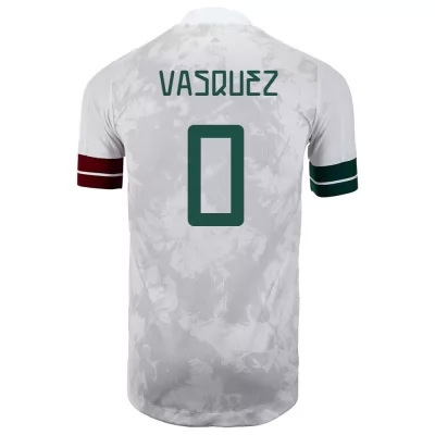 Deti Mexické národné futbalové mužstvo Johan Vasquez #0 Vonkajší Biely čierny Dresy 2021 Košele Dres