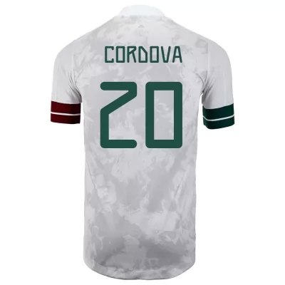 Deti Mexické národné futbalové mužstvo Sebastian Cordova #20 Vonkajší Biely čierny Dresy 2021 Košele Dres