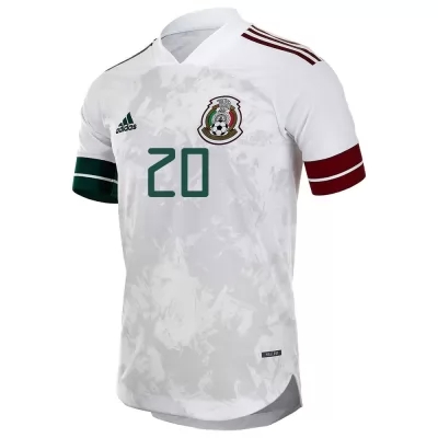 Deti Mexické Národné Futbalové Mužstvo Sebastian Cordova #20 Vonkajší Biely čierny Dresy 2021 Košele Dres