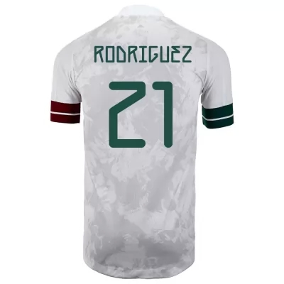 Deti Mexické národné futbalové mužstvo Luis Rodriguez #21 Vonkajší Biely čierny Dresy 2021 Košele Dres