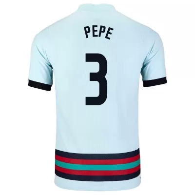 Deti Portugalské národné futbalové mužstvo Pepe #3 Vonkajší Svetlo modrá Dresy 2021 Košele Dres