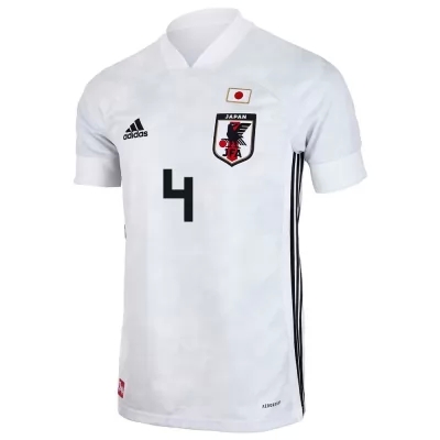 Deti Japonské Národné Futbalové Mužstvo Gen Shoji #4 Vonkajší Biely Dresy 2021 Košele Dres