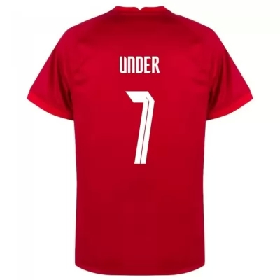 Deti Turecké Národné Futbalové Mužstvo Cengiz Under #7 Vonkajší Červená Dresy 2021 Košele Dres