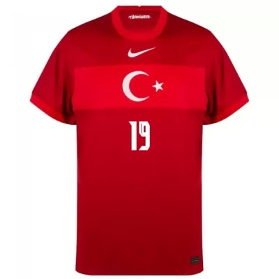 Deti Turecké Národné Futbalové Mužstvo Orkun Kokcu #19 Vonkajší Červená Dresy 2021 Košele Dres