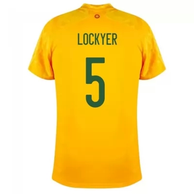 Deti Waleské Národné Futbalové Mužstvo Tom Lockyer #5 Vonkajší žltá Dresy 2021 Košele Dres