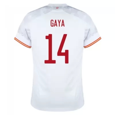 Ženy Španielske národné futbalové mužstvo Jose Gaya #14 Vonkajší Biely Dresy 2021 Košele Dres