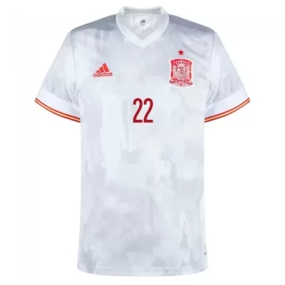 Deti Španielske Národné Futbalové Mužstvo Pablo Sarabia #22 Vonkajší Biely Dresy 2021 Košele Dres