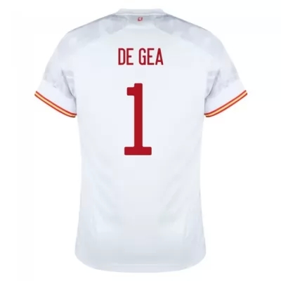 Deti Španielske národné futbalové mužstvo David de Gea #1 Vonkajší Biely Dresy 2021 Košele Dres