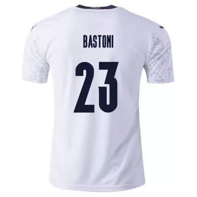 Deti Talianske národné futbalové mužstvo Alessandro Bastoni #23 Vonkajší Biely Dresy 2021 Košele Dres