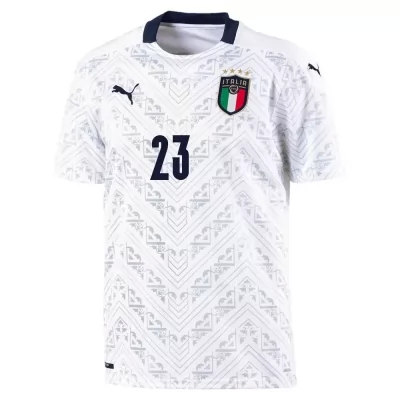Deti Talianske Národné Futbalové Mužstvo Alessandro Bastoni #23 Vonkajší Biely Dresy 2021 Košele Dres