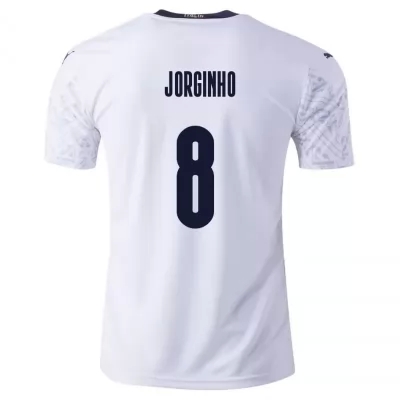 Ženy Talianske národné futbalové mužstvo Jorginho #8 Vonkajší Biely Dresy 2021 Košele Dres