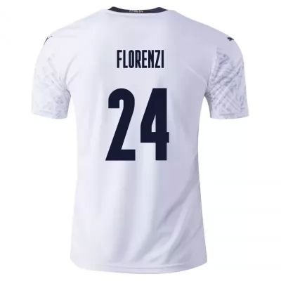Muži Talianske národné futbalové mužstvo Alessandro Florenzi #24 Vonkajší Biely Dresy 2021 Košele Dres