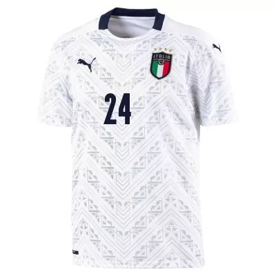 Muži Talianske Národné Futbalové Mužstvo Alessandro Florenzi #24 Vonkajší Biely Dresy 2021 Košele Dres