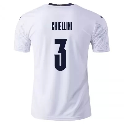 Ženy Talianske národné futbalové mužstvo Giorgio Chiellini #3 Vonkajší Biely Dresy 2021 Košele Dres