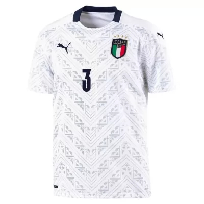 Ženy Talianske Národné Futbalové Mužstvo Giorgio Chiellini #3 Vonkajší Biely Dresy 2021 Košele Dres
