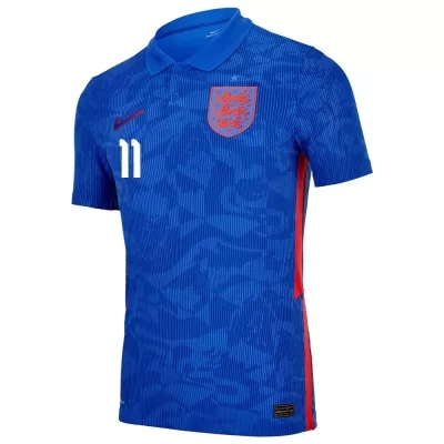 Ženy Anglické Národné Futbalové Mužstvo Marcus Rashford #11 Vonkajší Modrá Dresy 2021 Košele Dres