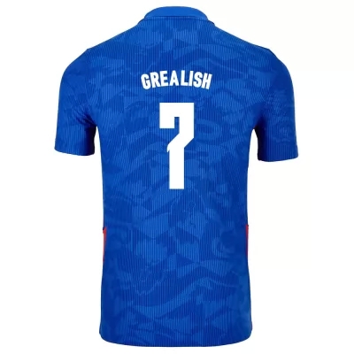 Deti Anglické národné futbalové mužstvo Jack Grealish #7 Vonkajší Modrá Dresy 2021 Košele Dres
