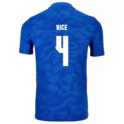 Deti Anglické národné futbalové mužstvo Declan Rice #4 Vonkajší Modrá Dresy 2021 Košele Dres