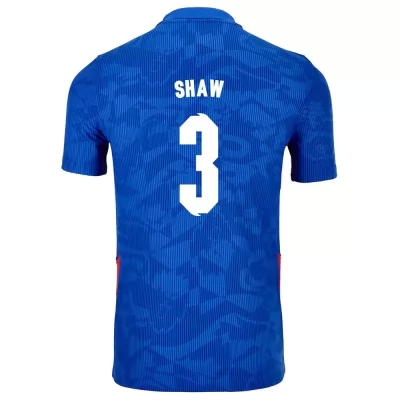Ženy Anglické národné futbalové mužstvo Luke Shaw #3 Vonkajší Modrá Dresy 2021 Košele Dres