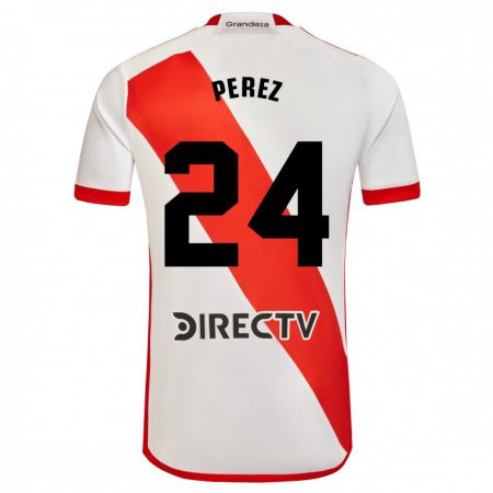 Kandiny Deti Enzo Pérez #24 Biela Červená Dresy Hazai Csapatmez 2023/24 Triĭká