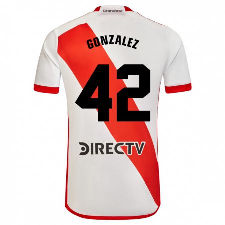 Kandiny Deti Alexis González #42 Biela Červená Dresy Hazai Csapatmez 2023/24 Triĭká