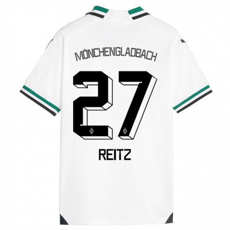 Kandiny Deti Rocco Reitz #27 Biela Zelená Dresy Hazai Csapatmez 2023/24 Triĭká