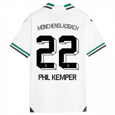Kandiny Deti Phil Kemper #22 Biela Zelená Dresy Hazai Csapatmez 2023/24 Triĭká