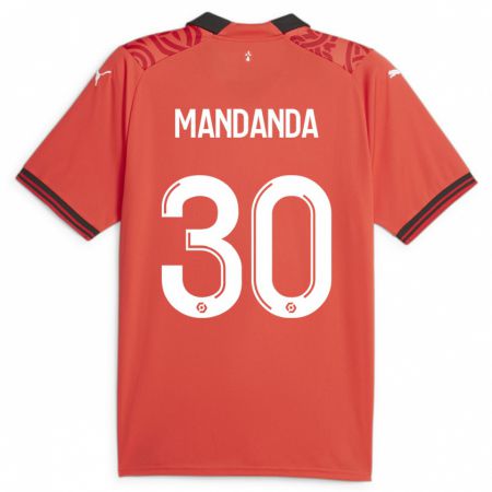 Kandiny Deti Steve Mandanda #30 Červená Dresy Hazai Csapatmez 2023/24 Triĭká