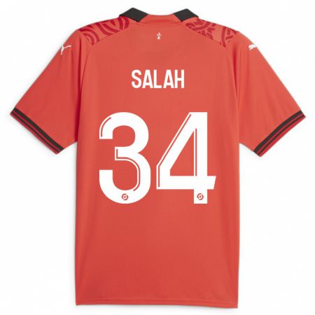 Kandiny Deti Ibrahim Salah #34 Červená Dresy Hazai Csapatmez 2023/24 Triĭká