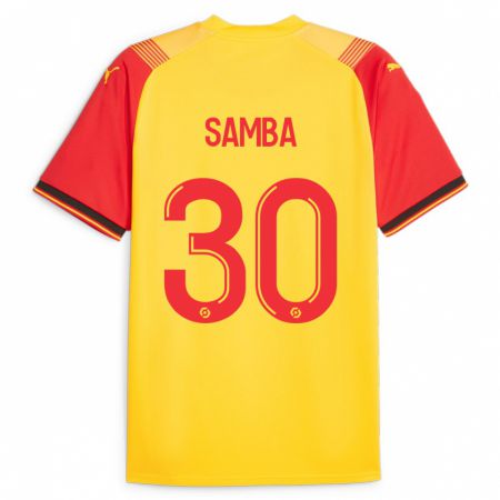 Kandiny Deti Brice Samba #30 Žltá Dresy Hazai Csapatmez 2023/24 Triĭká