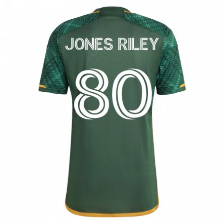 Kandiny Deti Jaden Jones-Riley #80 Zelená Dresy Hazai Csapatmez 2023/24 Triĭká