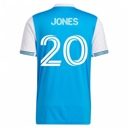 Kandiny Deti Derrick Jones #20 Modrá Dresy Hazai Csapatmez 2023/24 Triĭká