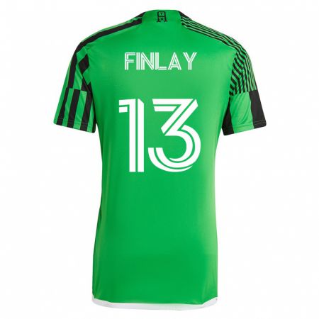 Kandiny Deti Ethan Finlay #13 Zelená Čierna Dresy Hazai Csapatmez 2023/24 Triĭká