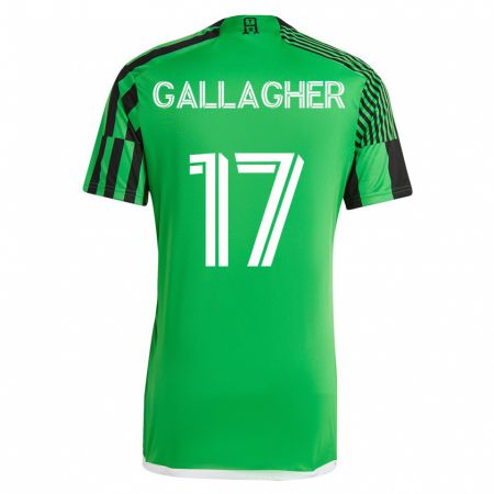 Kandiny Deti Jon Gallagher #17 Zelená Čierna Dresy Hazai Csapatmez 2023/24 Triĭká