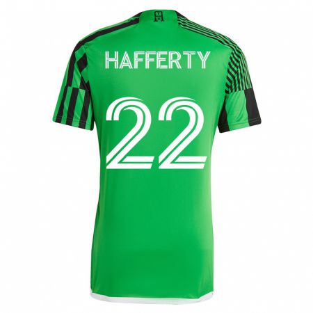 Kandiny Deti Joe Hafferty #22 Zelená Čierna Dresy Hazai Csapatmez 2023/24 Triĭká