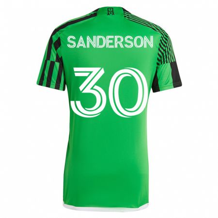 Kandiny Deti Spencer Sanderson #30 Zelená Čierna Dresy Hazai Csapatmez 2023/24 Triĭká