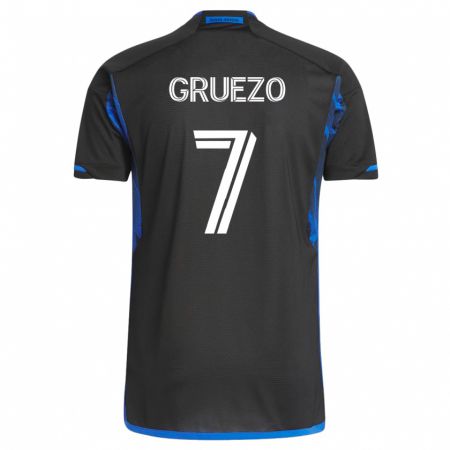 Kandiny Deti Carlos Gruezo #7 Modrá Čierna Dresy Hazai Csapatmez 2023/24 Triĭká