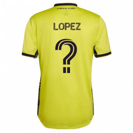 Kandiny Deti Alejandro Velazquez-Lopez #0 Žltá Dresy Hazai Csapatmez 2023/24 Triĭká