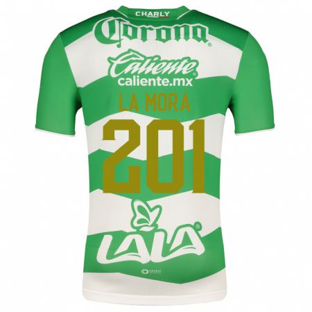 Kandiny Deti Luis De La Mora #201 Zelená Dresy Hazai Csapatmez 2023/24 Triĭká