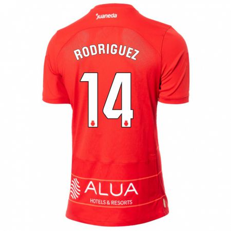 Kandiny Deti Diego Rodríguez #14 Červená Dresy Hazai Csapatmez 2023/24 Triĭká