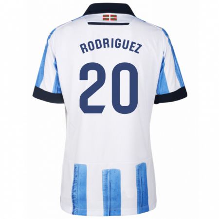 Kandiny Deti Mikel Rodriguez #20 Modrá Biela Dresy Hazai Csapatmez 2023/24 Triĭká