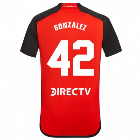 Kandiny Deti Alexis González #42 Červená Dresy Idegenbeli Csapatmez 2023/24 Triĭká